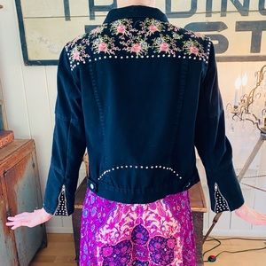 ♥️ Auguste ♥️ Black Studded Embroidered Jacket